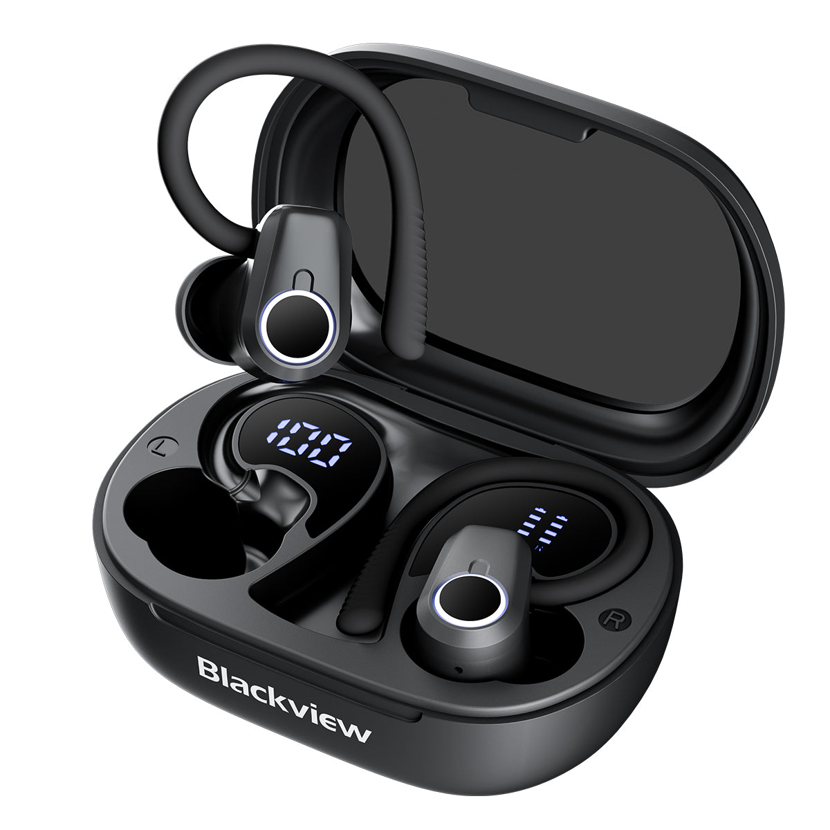 Blackview AirBuds 60 - Auscultadores semi-auriculares TWS com IPX4 à prova de água e Bluetooth 5.3